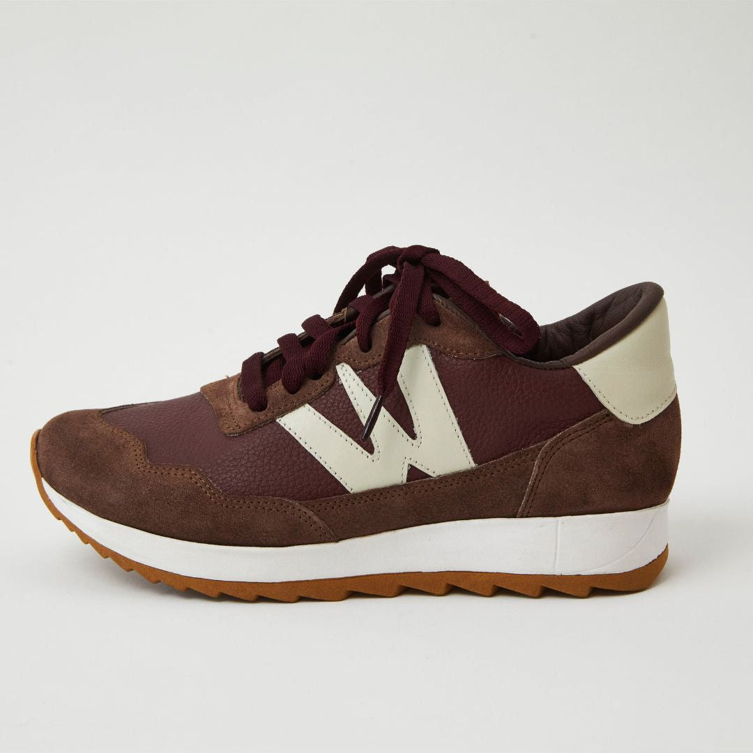 Zapatillas Zambia en cuero - Burgundy