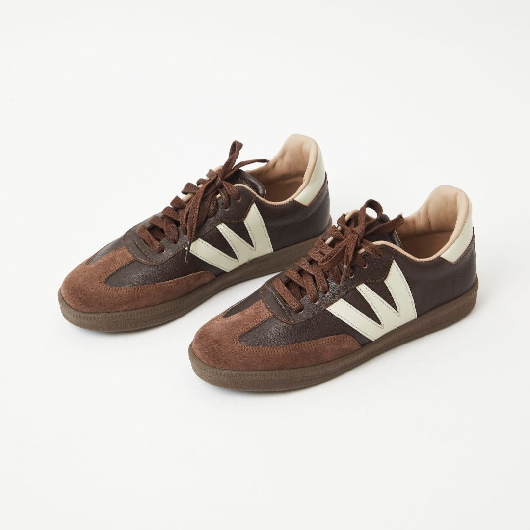 Zapatillas W en cuero - Chocolate