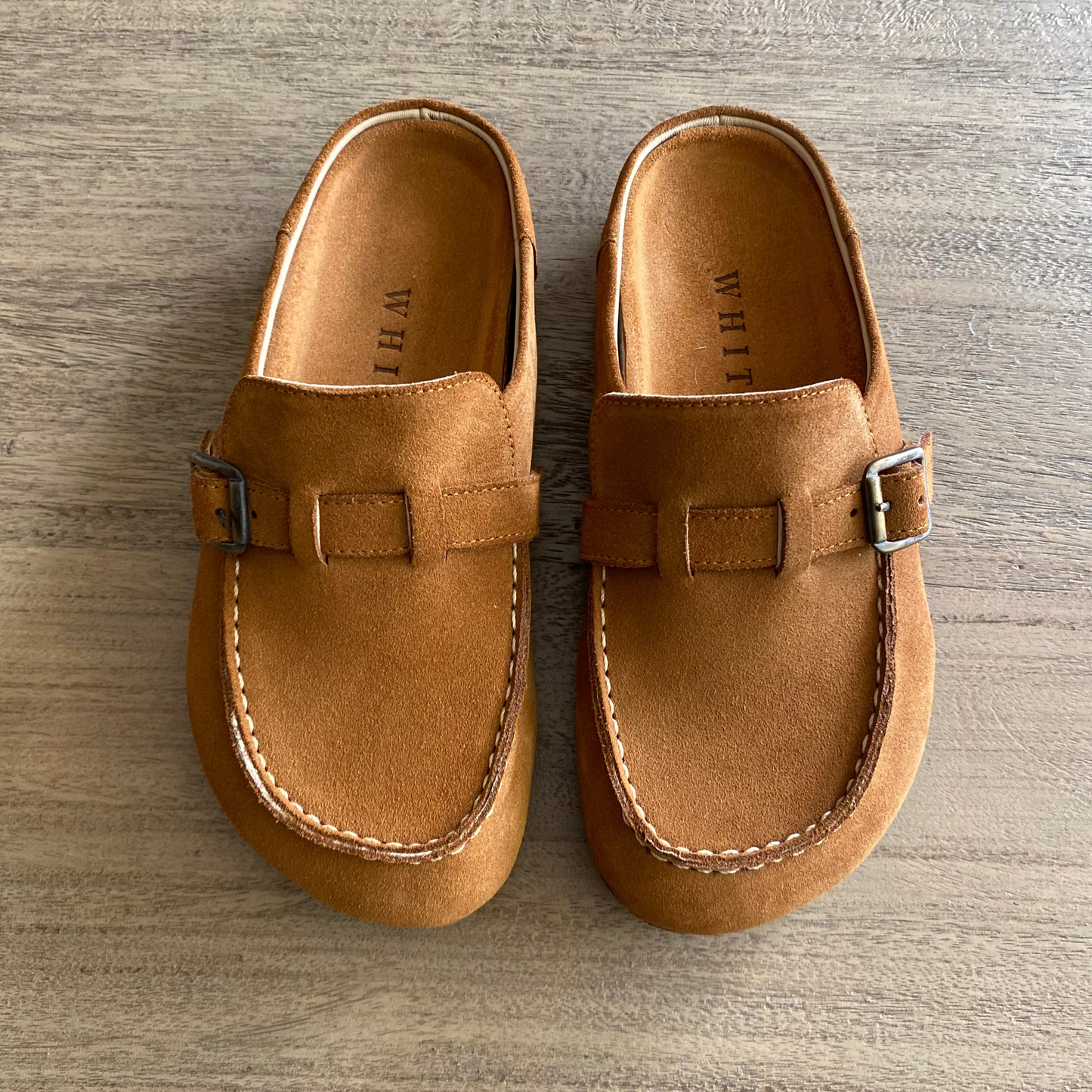 Zuecos Olivia en cuero - miel