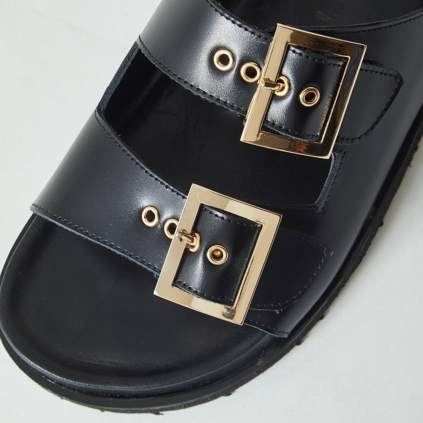 Sandalias Honey rock en cuero - negro