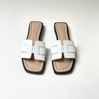 SANDALIAS FLATS - BLANCO