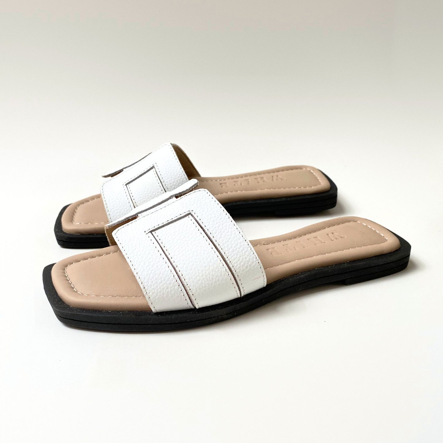 SANDALIAS FLATS - BLANCO