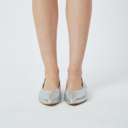 Slingbacks Loli de Cuero - Silver