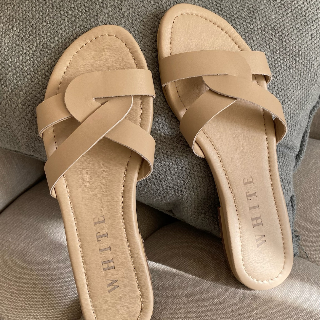 Sandalias Lia de Cuero - Beige