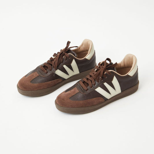 Zapatillas W en cuero - Chocolate