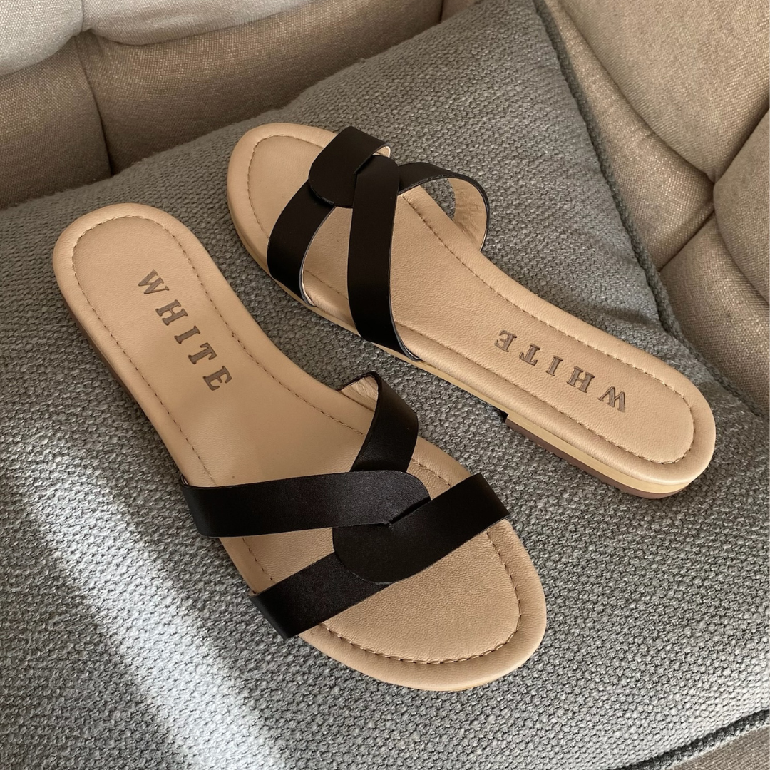 Sandalias Lia de Cuero - Negro