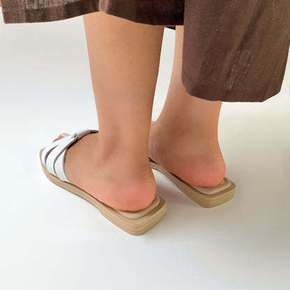 SANDALIAS ZEA - BLANCO CROCO