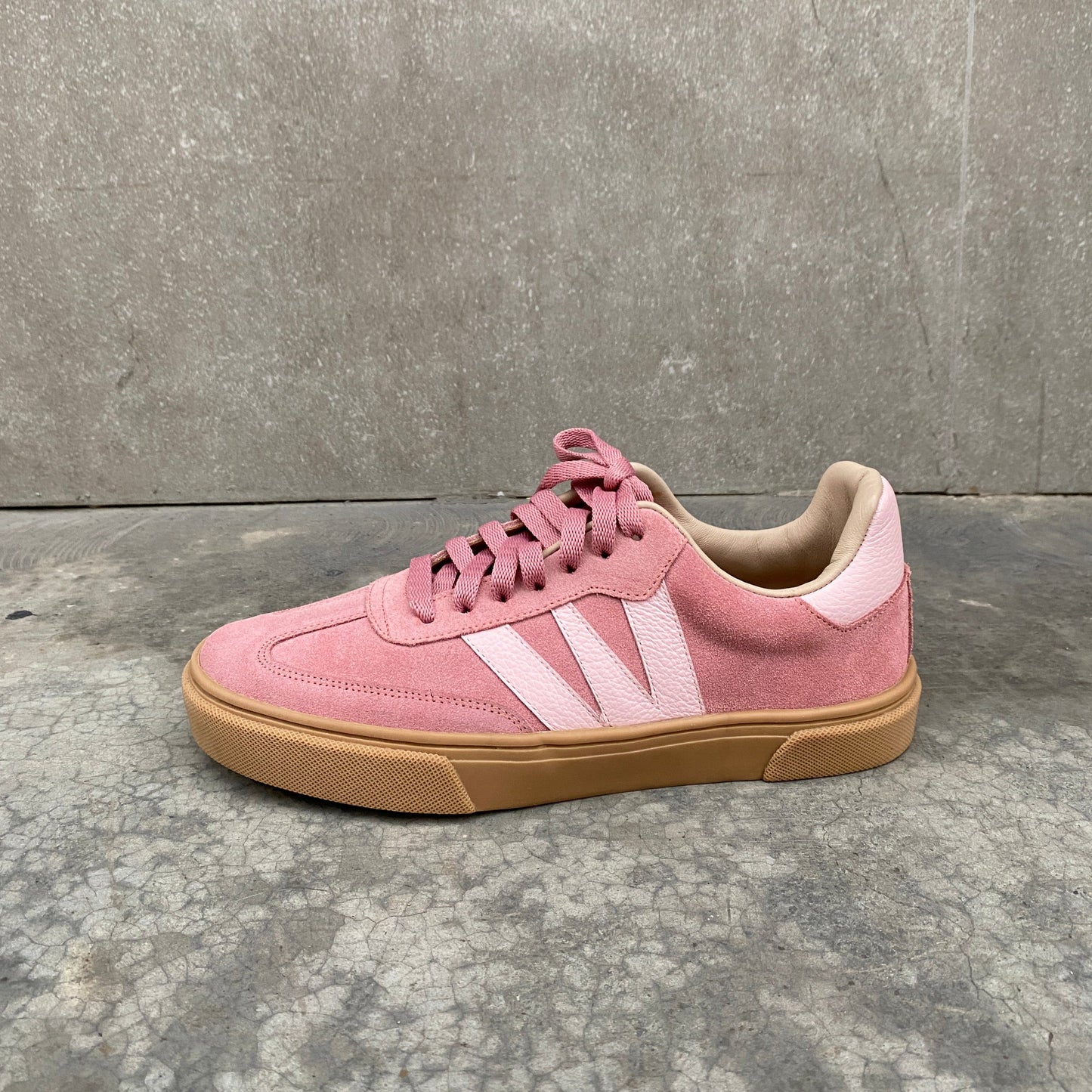 Zapatillas W en cuero - rosa