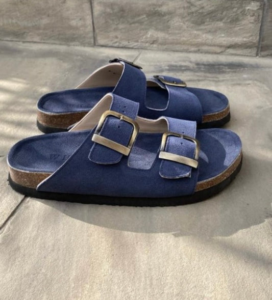 Sandalias Honey en cuero - azul