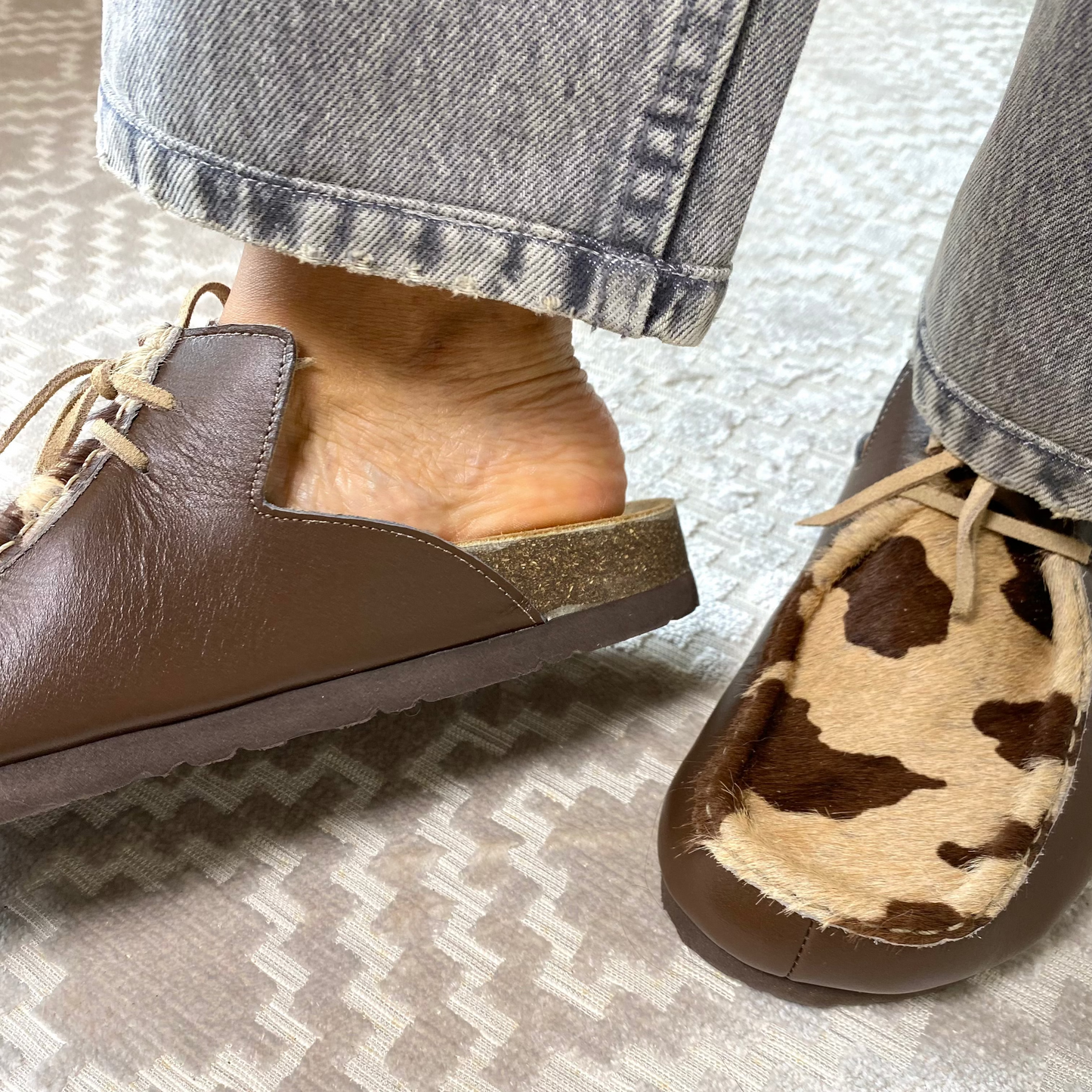 Zuecos mocasín Julia en cuero - vaca