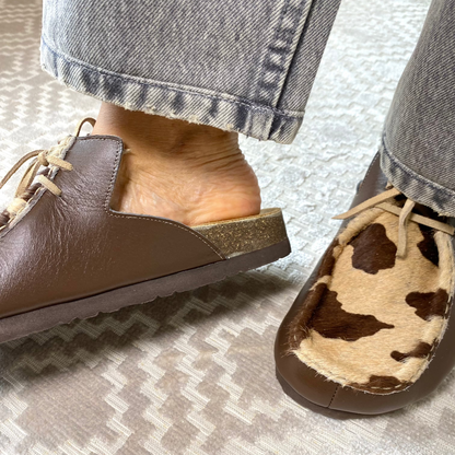 Zuecos mocasín Julia en cuero - vaca