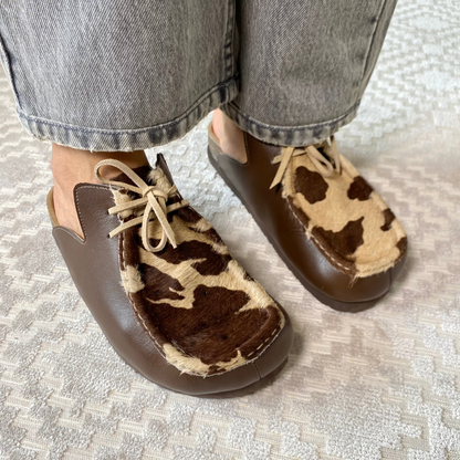 Zuecos mocasín Julia en cuero - vaca