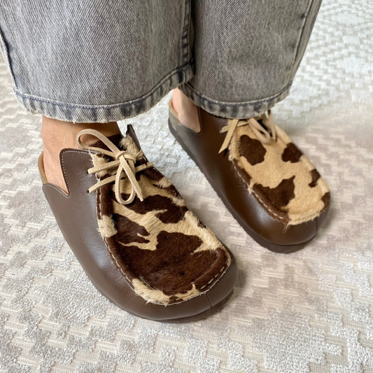 Zuecos mocasín Julia en cuero - vaca