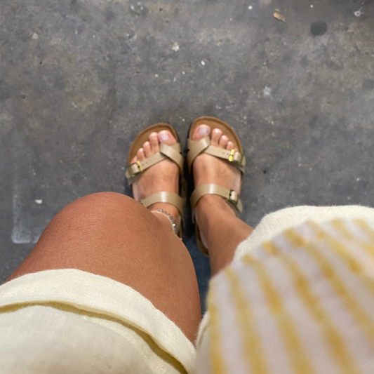 Sandalias Macarella en cuero - Beige