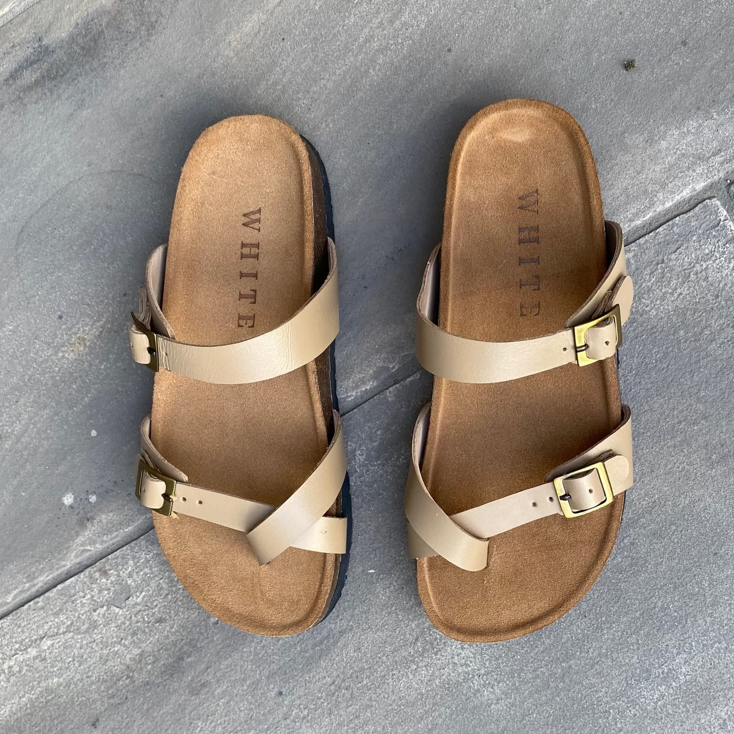 Sandalias Macarella en cuero - Beige