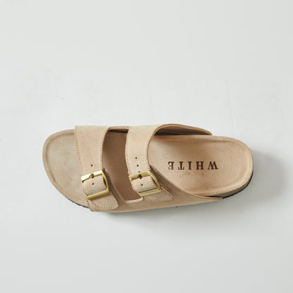 Sandalias Honey en cuero - Beige