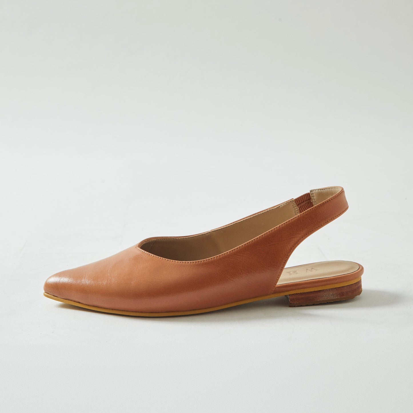 Slingbacks Loli en cuero - caramel