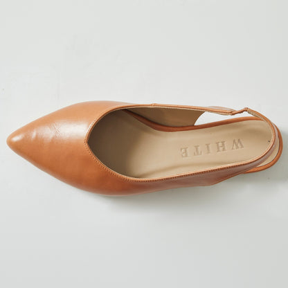 Slingbacks Loli en cuero - caramel