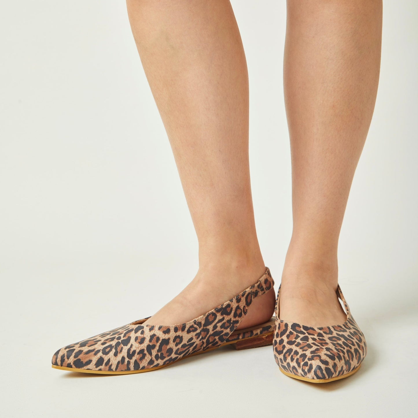 Slingbacks Loli en cuero - animal print