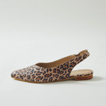 Slingbacks Loli en cuero - animal print