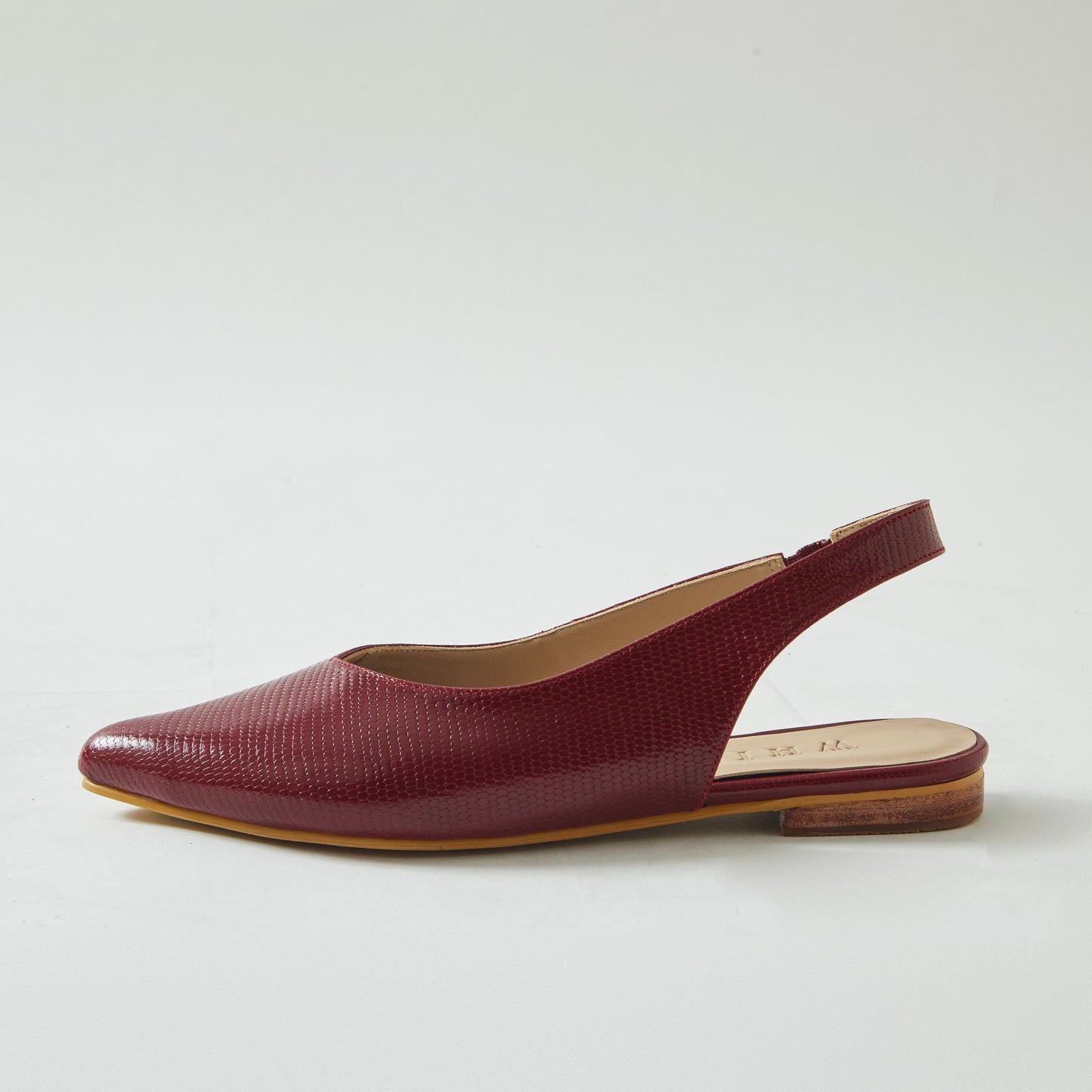 Slingbacks Loli en cuero - cherry red