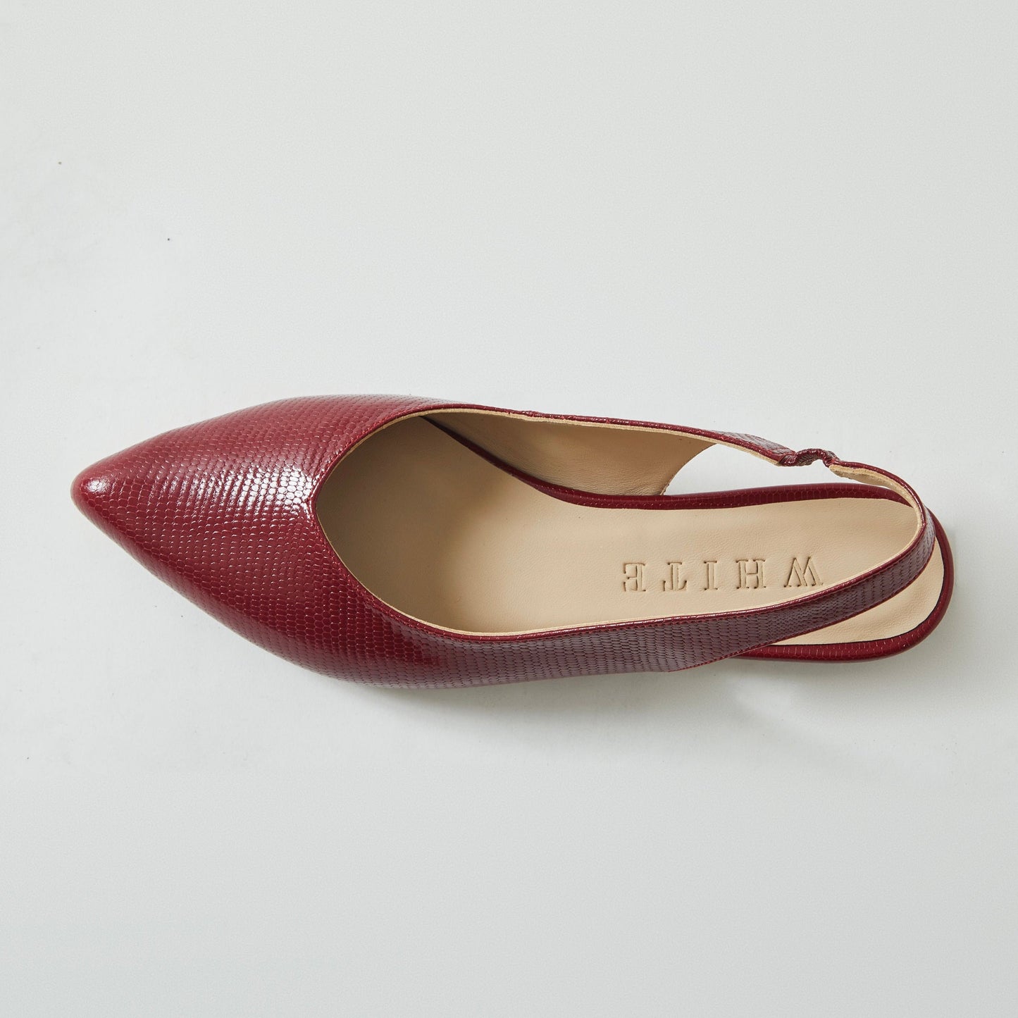 Slingbacks Loli en cuero - cherry red